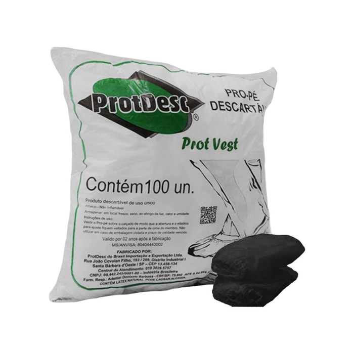 Propé Descartável 20g - Preto - Protdesc Validade: 11/26