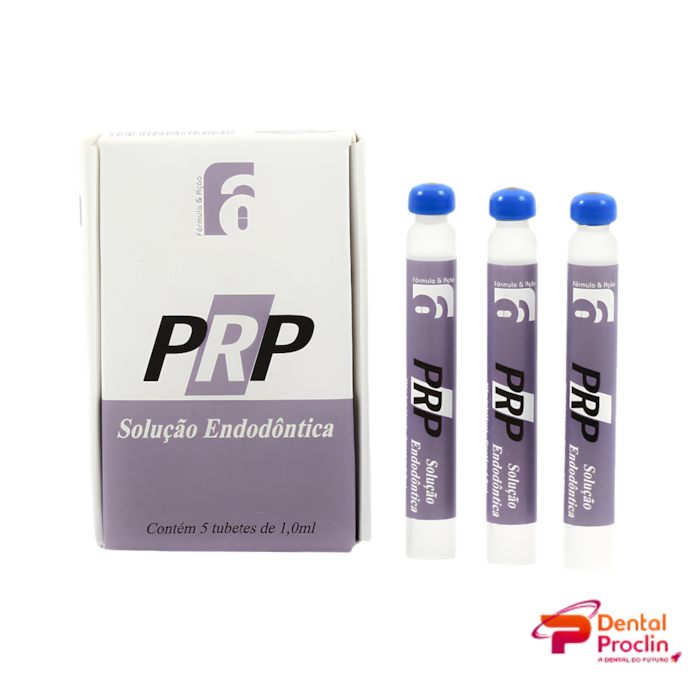 PRP Endodôntica Solução – Fórmula e Ação (5 tubetes de 1 ml) Validade: 01/27