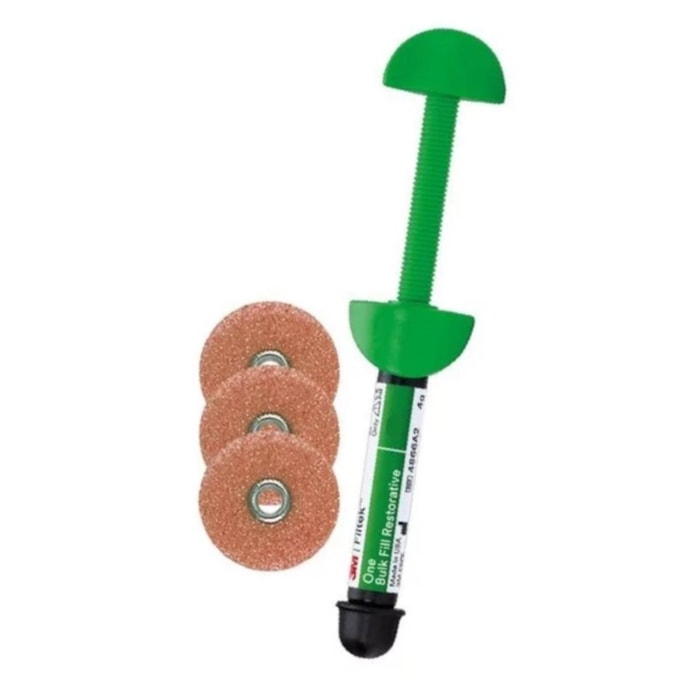 Resina 3M™  Filtek™  One Bulk Fill + Discos Sof-Lex™  + Pop On Kit - Solventum Validade: 07/25