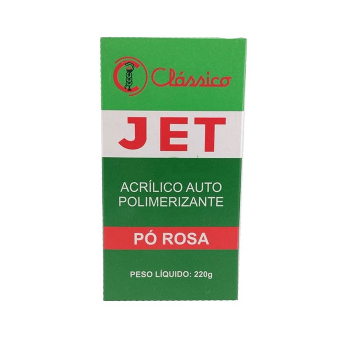 Resina Acrílica Autopolimerizável Jet Pó Rosa - Clássico
