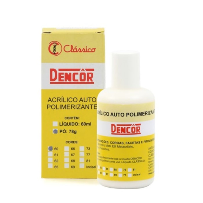 Resina Acrílica Dencôr em Pó - Clássico