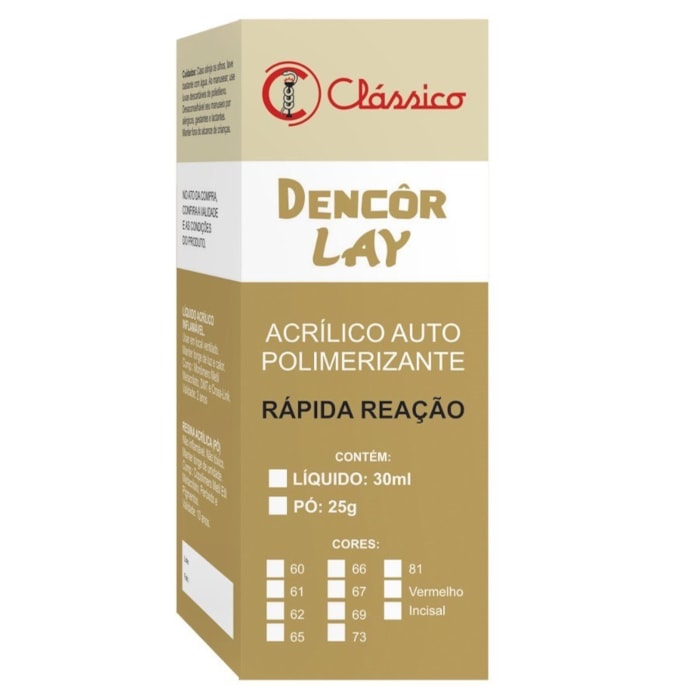 Resina Acrílica Dencor Lay Pó - Clássico
