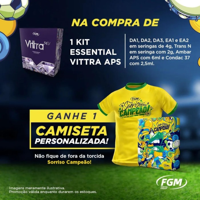Resina Vittra APS Kit Essential + Camiseta Combo Copa - FGM