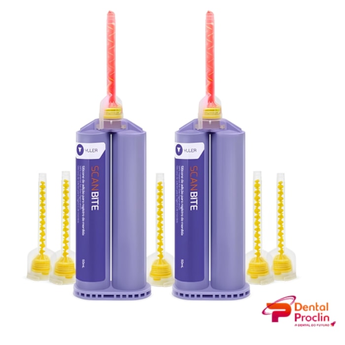 Silicone de Adição para Registro de Mordida Scan Bite com 2 Cartuchos - Yller