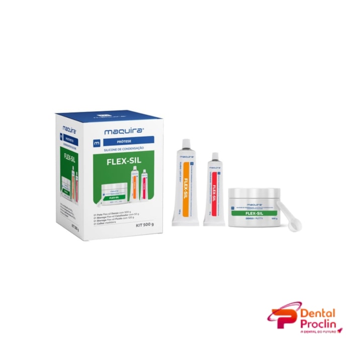 Silicone de Condensação Flex-Sil Denso Kit - Maquira Validade:09/26