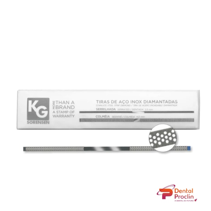 Tira de Aço Inox Diamantada Colmeia com 6 Unidades - KG Sorensen