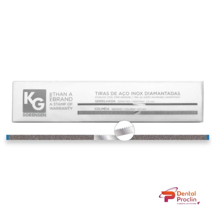 Tira de Aço Inox Diamantada Serrilhada com 6 Unidades - KG Sorensen