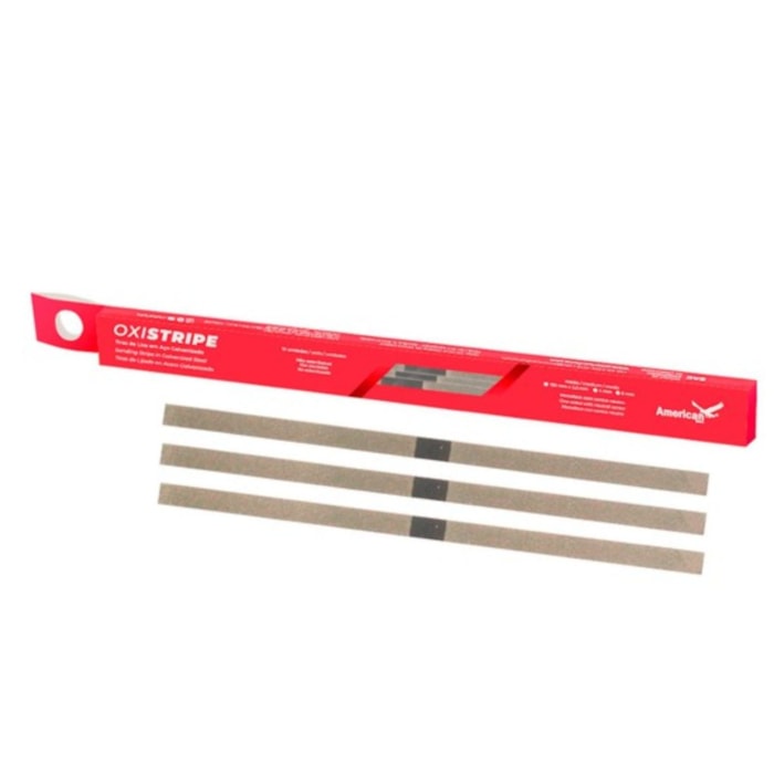 Tira de Lixa de Aço Galvanizado Oxistripe Granulação Médio - American Burrs