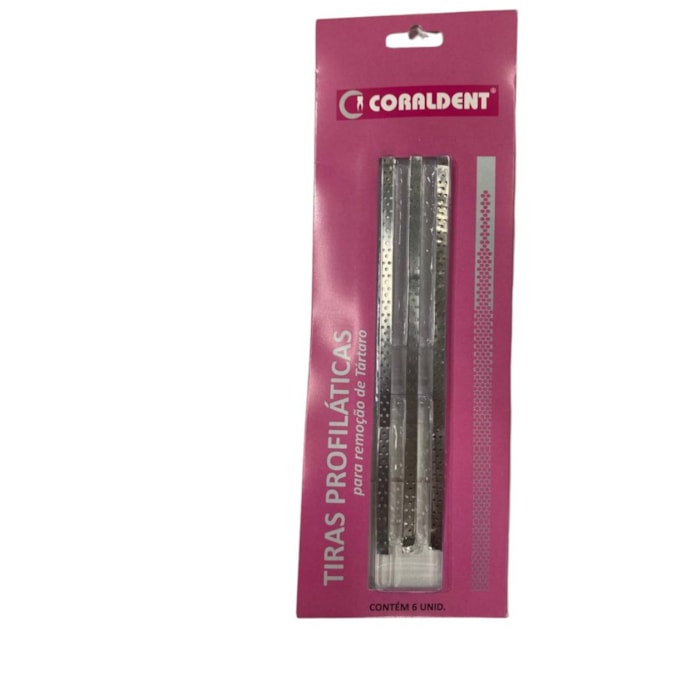 Tiras Profiláticas em Aço Inox 4X140X0,05mm  Kit c/6 - Coraldent