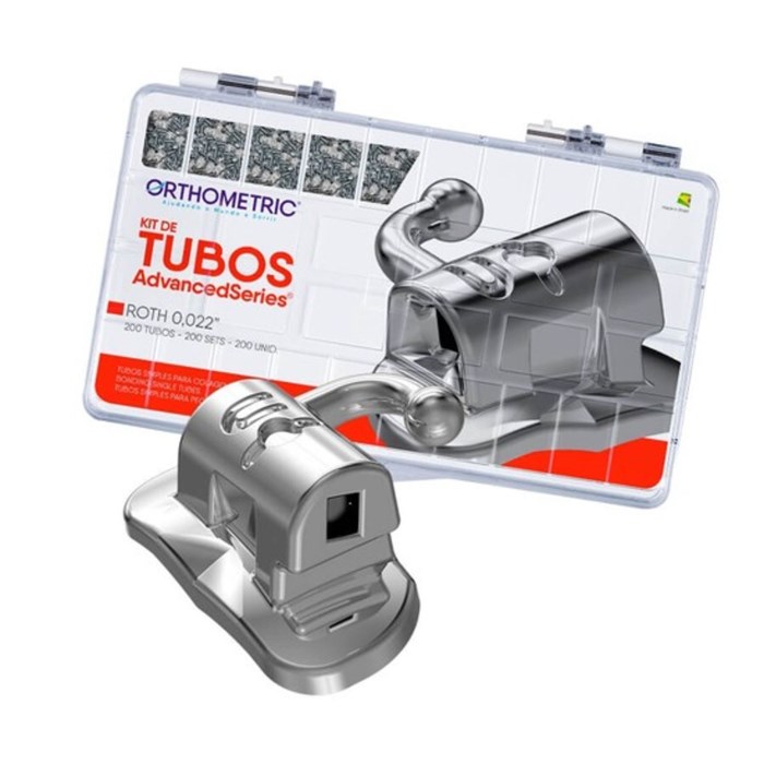 Tubo Para Colagem Simples Advanced Series Roth 022 Kit 200 unidades - Orthometric
