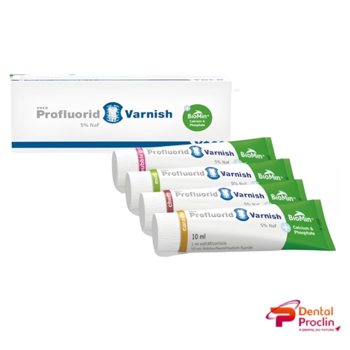 Verniz de Flúor Profluorid Varnish + Biomin Tubo - Voco