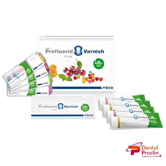 Verniz de Flúor Profluorid Varnish + Biomin Tubo - Voco